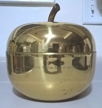 Vintage large Ice Bucket brass Apple Ice Bucket