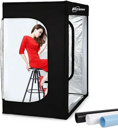 inch Professional Photography LED Studio Large Lightbox Dimmable Photo Video Continuous Lighting Cub...