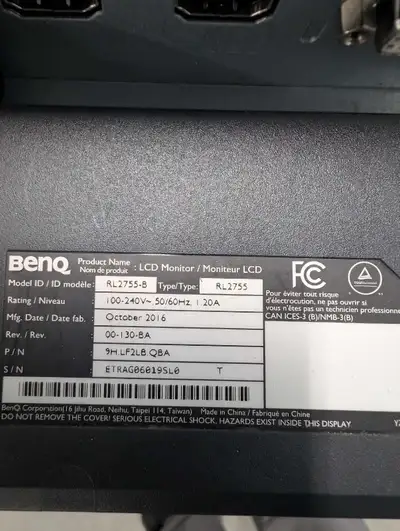 BenQ LCD Monitor RL2755-B and Charging Station, View more