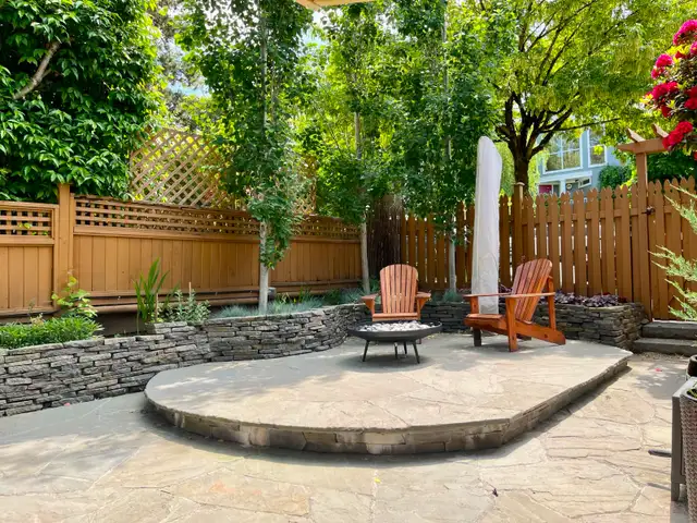 $2,100 1BR Garden Suite, Laundry, Patio, Parking, Dogs ok
