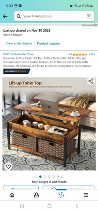 Lift up table