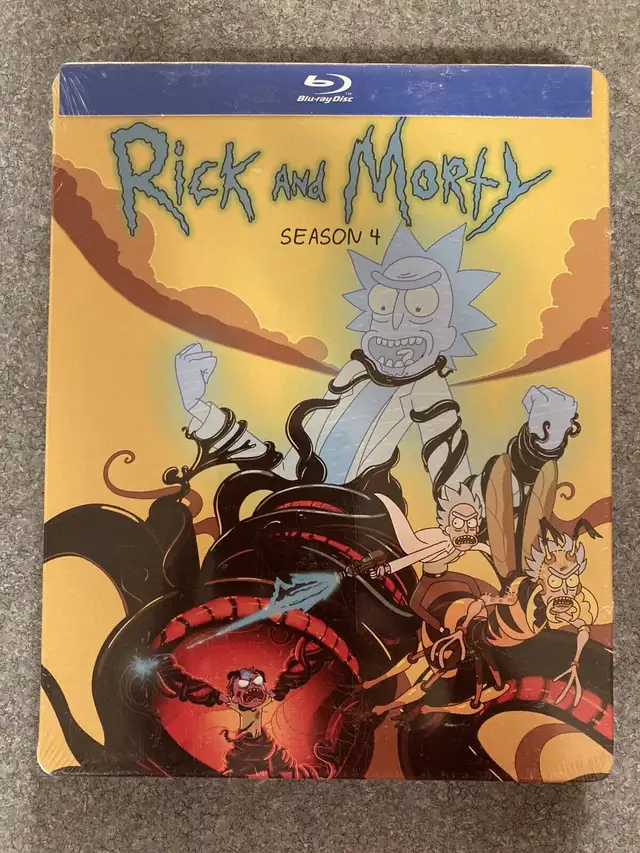 New Sealed Rick and Morty Season 4 steelbook bluray set