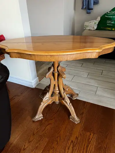 maple pedestal small table, View more