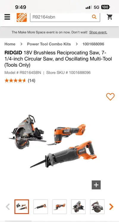 RIDGID 18V Cordless Oscillating Multi-Tool (Tool Only)