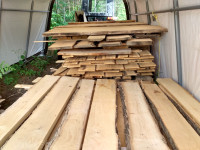 Oak and Maple lumber live edge