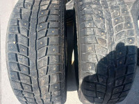 215 55 r17 TWO USED BLACKHAWK ICE STUDDED WINTER TIRES ON SALE