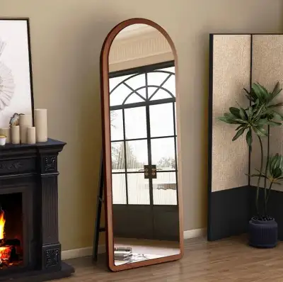 Full Length Mirror with Stand Wooden Material , View more