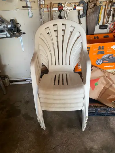 Set of 5 Stackable Patio Chairs, View more
