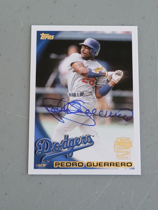 2022 Topps Archives Pedro Guerrero Fan Favorites Autograph Card in Arts & Collectibles in Dartmouth