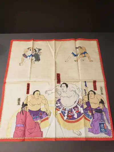 Men Square Hankie Japaneese Sumo Restling new, View more