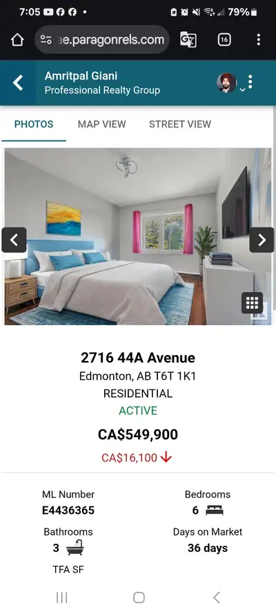 A fully renovated Bungalow for sale in LARKSPUR in South Edmonton, Alberta. It comes with total 6 Be...