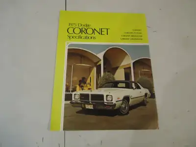 1975 Dodge Coronet Specifications Brochure. New. Can Mail, View more