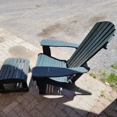 ADIRONDACK CHAIR  WITH  FOOTSTOOL