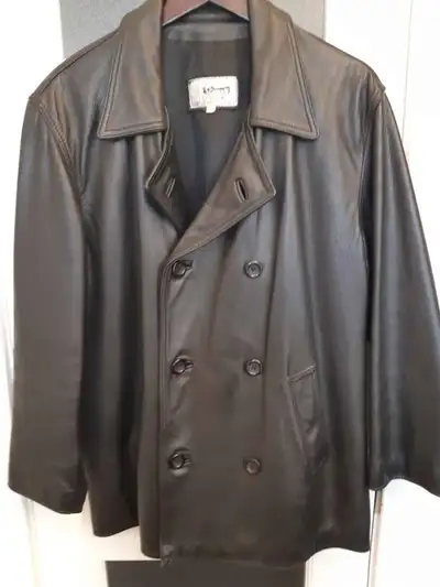 Vintage Leather Pea Coat, View more