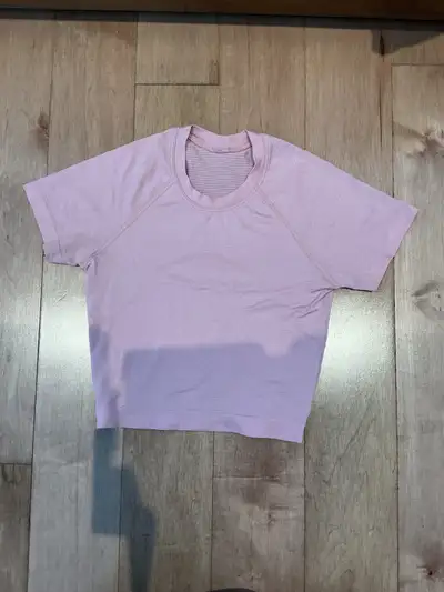 Baby pink Lululemon crop top, View more