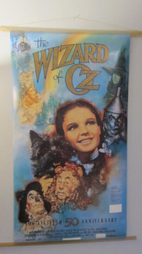 Affiche  19 X 36 du Film The Wizard of Oz .50e ann. 1989