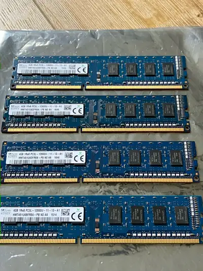 Hynix DDR3 1600 4X4GB 16GB PC3-12800 RAM Memory, View more