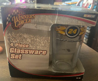 Vintage NASCAR Jeff Gordon #24, 4 piece Glassware Set