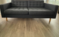 MORABO Sofa, Gunnared dark gray/wood