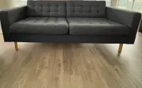 MORABO Sofa, Gunnared dark gray/wood