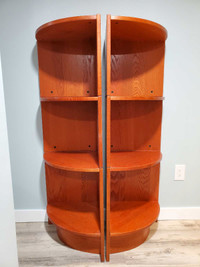 Wooden Semicircle Cabinet Unit - 2 Piece