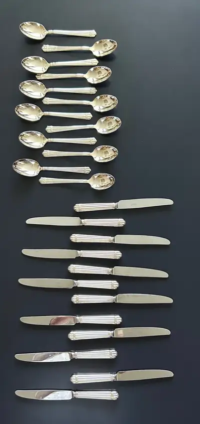 SILVER CUTLERY SET"Aria" silver-plated flatware by Christofle, View more