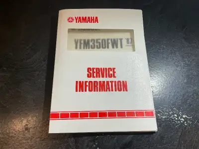 Genuine 1987 Yamaha YFM350FWT Service Information Manual Yamaha P/N 2HR-SE1 Provides new service and...