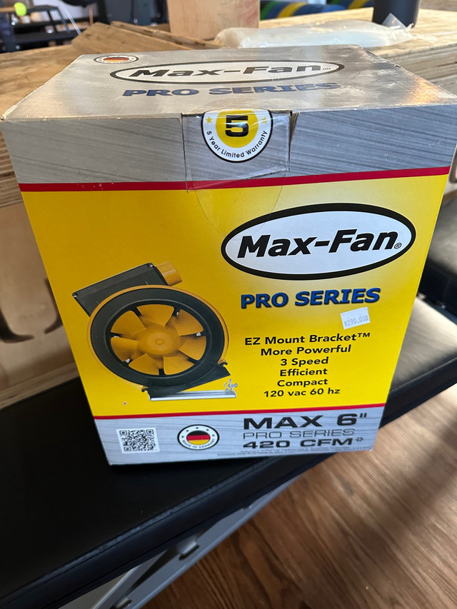 Max Fan. 6”. 420 CFM in Indoor Lighting & Fans in London