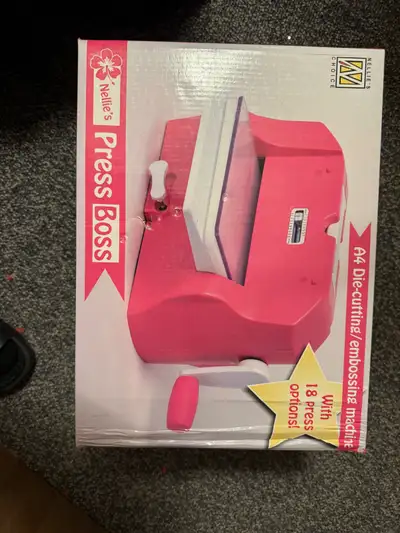 I'm selling a Nellie's Press Boss A4 die-cutting and embossing machine, complete with 18 press optio...