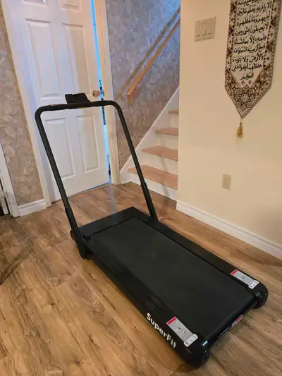 Bought last year, barely used. Folding Treadmill, 2 in 1 Under Desk Electric Running Machine with Bl...