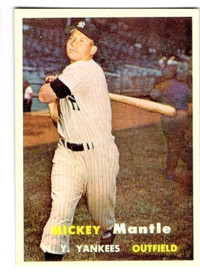 Mickey Mantle 1957 Topps Baseball Card #95 NEW YORK YANKEES HOF