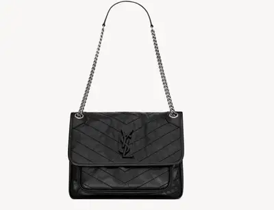 YSL Black Quilted NiKi Tote Bag Shoulder Purse, New with Box., View more