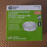 Commercial Electric 6-inch LED Sensor Flush Mount Light Fixture
