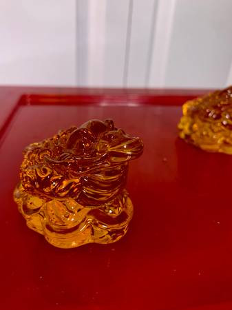 Crystal Feng Shui Fortune Oriental Chinese Wealth Frog Toad in Arts & Collectibles in Burnaby/New Westminster - Image 3