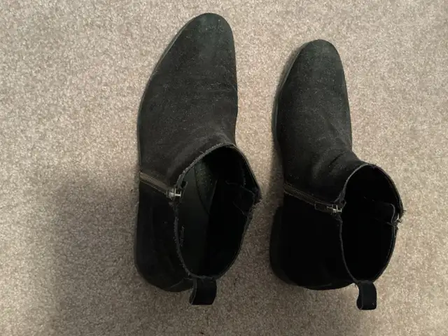 Topman Mens Black Suede Zip Boots in Men's Shoes in City of Toronto - Image 7