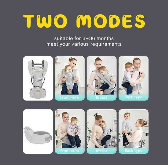 Baby Carrier Ergonomic Backpack Hipseat for newborn Baby Infant in Strollers, Carriers & Car Seats in Oakville / Halton Region - Image 6