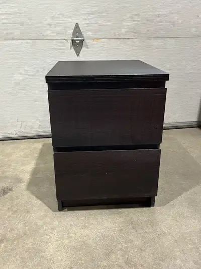 2-Drawer Black IKEA Nightstand, View more
