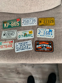 Motorcycle License Plates $25 each