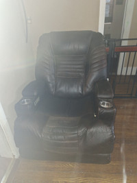 Power Leather recliner