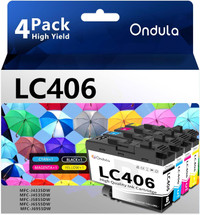 NEW: Ink Cartridges for Brother LC406, 4 Pack