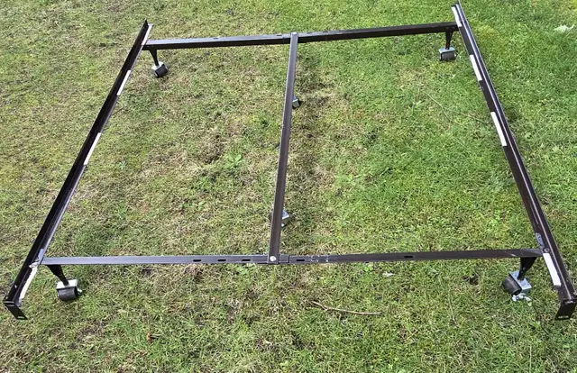 Adjustable Metal Bed Frame (Twin/Double/Queen) in Beds & Mattresses in Campbell River - Image 2