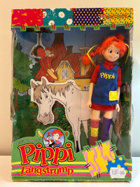 Vintage Pippi Longstocking  Pippi Langstrump Doll Plush Pippi 