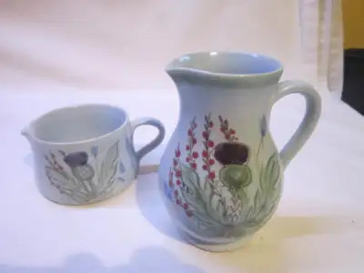 Buchanan Pottery ~ 2 Piece Set ~ Made in Scotland #1, View more