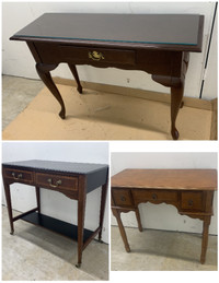 3 Vintage Hall Tables/Consoles, solid wood, refurbished