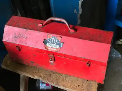 Toolbox and wrenches. All the wrenches are either gray or dreadnaught Canada Box is good and solid E...