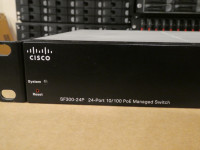 Cisco SF300-24P PoE 24-port 100Mb switch with 1Gb uplinks