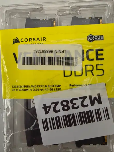 CORSAIR Vengeance DDR5 RAM 32GB (2x16GB) Up to 6000MHz, View more