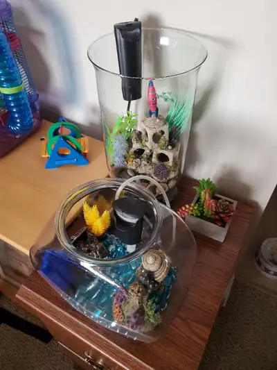 2  FISH-Bowl & Vase Sets; 2&3gallon; GREAT Looking; Complete, View more