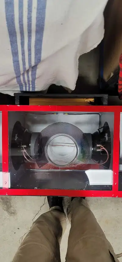 4th order bandpass Boom Box with speakers less than a year old , 2 Skars subs at 600Watts each, Box...