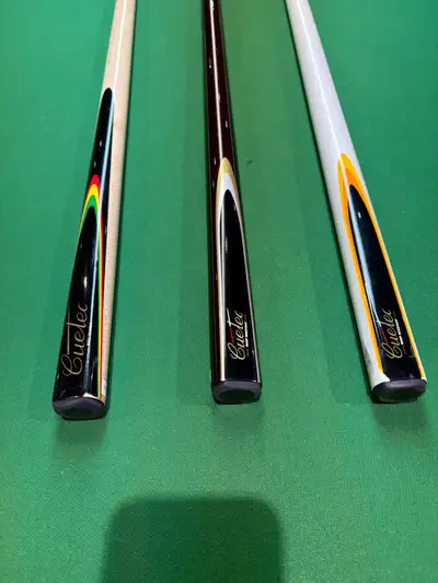 3 Cuetec snooker, billiard, pool cues, View more